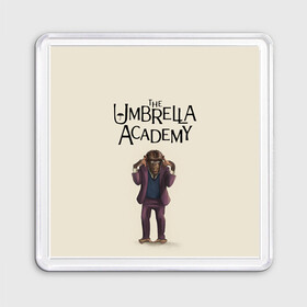 Магнит 55*55 с принтом The umbrella academy в Белгороде, Пластик | Размер: 65*65 мм; Размер печати: 55*55 мм | dark horse comics | netflix | the umbrella academy | umbrella | академия амбрелла | белая скрипка | бен харгривз | комикс | комильфо | космобой | кракен | реджинальд харгривз | сеанс | слух