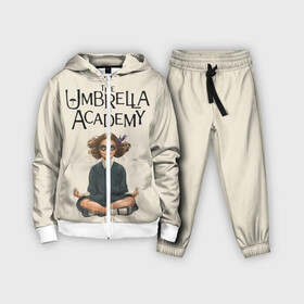 Детский костюм 3D с принтом The umbrella academy в Белгороде,  |  | dark horse comics | netflix | the umbrella academy | umbrella | академия амбрелла | белая скрипка | бен харгривз | комикс | комильфо | космобой | кракен | реджинальд харгривз | сеанс | слух