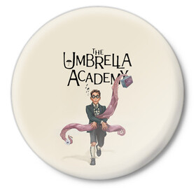 Значок с принтом The umbrella academy в Белгороде,  металл | круглая форма, металлическая застежка в виде булавки | dark horse comics | netflix | the umbrella academy | umbrella | академия амбрелла | белая скрипка | бен харгривз | комикс | комильфо | космобой | кракен | реджинальд харгривз | сеанс | слух