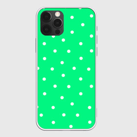 Чехол для iPhone 12 Pro Max с принтом Горошек на зеленом в Белгороде, Силикон |  | baby | casual | girl | green | pattern | геометрия | горох | горошек | девушкам | детские | зелень | круги | круглый | кружочки | летние | лето | листья | многоточие | мятный | нежные | орнамент | пастельные | паттерн