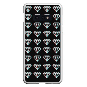 Чехол для Samsung S10E силиконовый с принтом Diamonds Glitch в Белгороде, Силикон | Область печати: задняя сторона чехла, без боковых панелей | diamond | glitch | glitch diamond | rgb | алмаз | глитч | глич