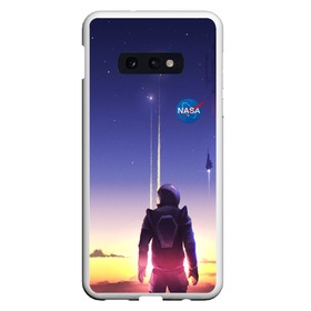 Чехол для Samsung S10E силиконовый с принтом NASA в Белгороде, Силикон | Область печати: задняя сторона чехла, без боковых панелей | Тематика изображения на принте: cosmonavt | galaxy | nasa | nebula | space | star | абстракция | астронавт | вселенная | галактика | звезда | звезды | космический | космонавт | наса | планеты | скафандр