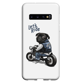 Чехол для Samsung Galaxy S10 с принтом Pug Rider (Z) в Белгороде, Силикон | Область печати: задняя сторона чехла, без боковых панелей | Тематика изображения на принте: dog | doggie | doggy | mops | pug | декоративная собака | друг человека | другу | кинолог | лабрадор | малые молоссоиды | мопс | мопсик | мохнатый | пес | пёсель | пёсик | подарок | подруге | собака | собакен | собаки