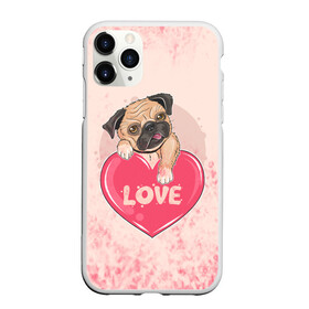 Чехол для iPhone 11 Pro Max матовый с принтом Love Pug (Z) в Белгороде, Силикон |  | dog | doggie | doggy | mops | pug | декоративная собака | друг человека | другу | кинолог | лабрадор | малые молоссоиды | мопс | мопсик | мохнатый | пес | пёсель | пёсик | подарок | подруге | собака | собакен | собаки