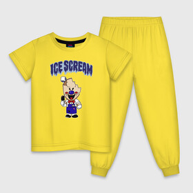 Детская пижама хлопок с принтом Ice Scream в Белгороде, 100% хлопок |  брюки и футболка прямого кроя, без карманов, на брюках мягкая резинка на поясе и по низу штанин
 | horror | ice scream | neighborhood | аркадный | хоррор