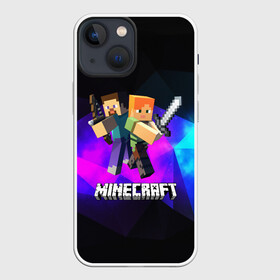 Чехол для iPhone 13 mini с принтом MINECRAFT NEON в Белгороде,  |  | craft | creeper | dungeon | dungeons | earth | game | logo | mine | minecraft | mobile | online | дунгеонс | земля | зомби | игра | крипер | лого | майкрафт | майнкрафт | мобайл | онлайн | подземелье | подземелья