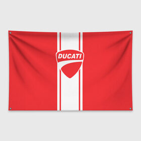 Флаг-баннер с принтом DUCATI в Белгороде, 100% полиэстер | размер 67 х 109 см, плотность ткани — 95 г/м2; по краям флага есть четыре люверса для крепления | ducati | moto | дукати | мото | мотоспорт