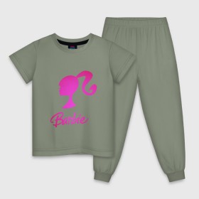 Детская пижама хлопок с принтом Барби в Белгороде, 100% хлопок |  брюки и футболка прямого кроя, без карманов, на брюках мягкая резинка на поясе и по низу штанин
 | Тематика изображения на принте: девушка барби | искусство | кукла | логотип | розовый