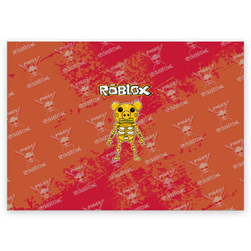 Поздравительная открытка с принтом Свинка Пигги из Roblox в Белгороде, 100% бумага | плотность бумаги 280 г/м2, матовая, на обратной стороне линовка и место для марки
 | Тематика изображения на принте: pig | piggi | roblox | svinka | игра | пигги