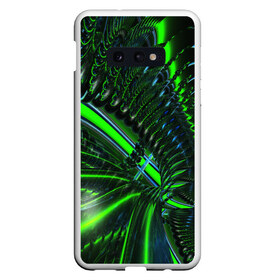 Чехол для Samsung S10E с принтом DIGITAL NEON GREEN в Белгороде, Силикон | Область печати: задняя сторона чехла, без боковых панелей | abstract | abstraction | color | fractal | geometry | paitnt | psy | rdtktr | абстракция | геометрия | краски | неоновые | психоделика | фрактал