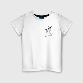 Детская футболка хлопок с принтом Негодяй в Белгороде, 100% хлопок | круглый вырез горловины, полуприлегающий силуэт, длина до линии бедер | Тематика изображения на принте: haunted family | кизару | негодяй | реп