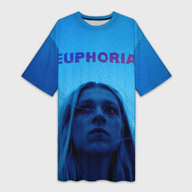 Платье-футболка 3D с принтом Euphoria в Белгороде,  |  | euphoria | hunter schafer | jules vaughn | rue bennett | zendaya | джулиус | джулс вон | зендайа | зендая | ру беннет | хантер шафер | эйфория