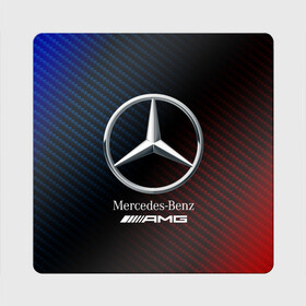 Магнит виниловый Квадрат с принтом MERCEDES / МЕРСЕДЕС в Белгороде, полимерный материал с магнитным слоем | размер 9*9 см, закругленные углы | amg | auto | bens | benz | logo | merc | mercedes | mercedes benz | mersedes | moto | new | star | vthctltc | авто | амг | бенц | звезда | класс | лого | логотип | мерин | мерс | мерседес | мерседес бенц | мото | новый | символ | символы | ьуксуву