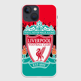 Чехол для iPhone 13 mini с принтом LIVERPOOL. в Белгороде,  |  | fc | football | football club | liverpool fc | sport | британский футбольный клуб | ливерпуль фк | мерсисайд | спорт | уефа | униформа | фирменные цвета | фк | футбол | футбольный клуб