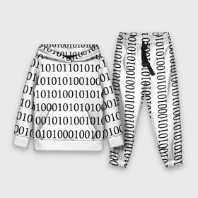 Детский костюм 3D (с толстовкой) с принтом 101 в Белгороде,  |  | 101 | binary code | machine language | programming | двоичный код | программирования