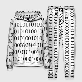 Мужской костюм 3D (с толстовкой) с принтом 101 в Белгороде,  |  | 101 | binary code | machine language | programming | двоичный код | программирования