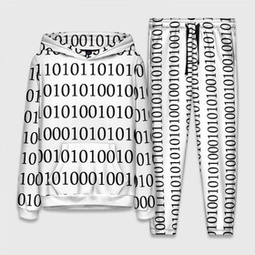 Женский костюм 3D (с толстовкой) с принтом 101 в Белгороде,  |  | 101 | binary code | machine language | programming | двоичный код | программирования