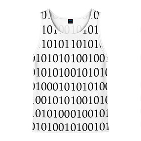Мужская майка 3D с принтом 101 в Белгороде, 100% полиэстер | круглая горловина, приталенный силуэт, длина до линии бедра. Пройма и горловина окантованы тонкой бейкой | Тематика изображения на принте: 101 | binary code | machine language | programming | двоичный код | программирования