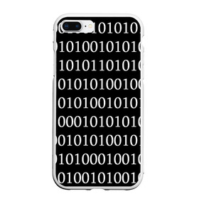 Чехол для iPhone 7Plus/8 Plus матовый с принтом Black 101 в Белгороде, Силикон | Область печати: задняя сторона чехла, без боковых панелей | 101 | binary code | black | programming | двоичный код | программировать