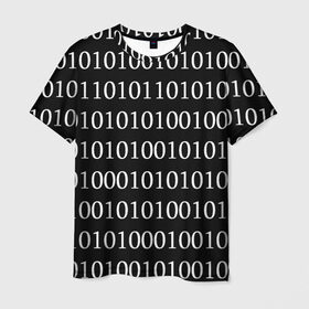 Мужская футболка 3D с принтом Black 101 в Белгороде, 100% полиэфир | прямой крой, круглый вырез горловины, длина до линии бедер | 101 | binary code | black | programming | двоичный код | программировать