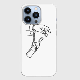 Чехол для iPhone 13 Pro с принтом Зависимость в Белгороде,  |  | браслеты | бутылка | наручники | рука