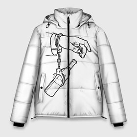 Мужская зимняя куртка 3D с принтом Зависимость в Белгороде, верх — 100% полиэстер; подкладка — 100% полиэстер; утеплитель — 100% полиэстер | длина ниже бедра, свободный силуэт Оверсайз. Есть воротник-стойка, отстегивающийся капюшон и ветрозащитная планка. 

Боковые карманы с листочкой на кнопках и внутренний карман на молнии. | браслеты | бутылка | наручники | рука