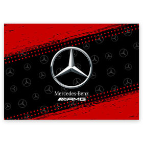 Поздравительная открытка с принтом MERCEDES / МЕРСЕДЕС в Белгороде, 100% бумага | плотность бумаги 280 г/м2, матовая, на обратной стороне линовка и место для марки
 | amg | auto | bens | benz | logo | merc | mercedes | mercedes benz | mersedes | moto | new | star | vthctltc | авто | амг | бенц | звезда | класс | лого | логотип | мерин | мерс | мерседес | мерседес бенц | мото | новый | символ | символы | ьуксуву