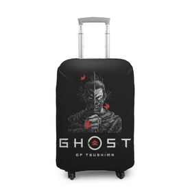 Чехол для чемодана 3D с принтом Призрак Цусимы в Белгороде, 86% полиэфир, 14% спандекс | двустороннее нанесение принта, прорези для ручек и колес | ghost | ghost of tsushima | tsushima | призрак | призрак цусимы | цусима