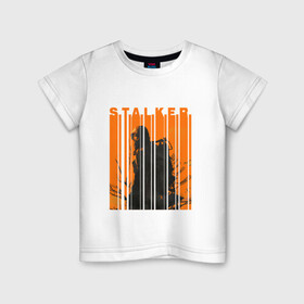 Детская футболка хлопок с принтом STALKER 2 в Белгороде, 100% хлопок | круглый вырез горловины, полуприлегающий силуэт, длина до линии бедер | game | stalker 2 | игра | метро | припять | радиация | сталкер 2 | чернобыль