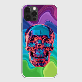 Чехол для iPhone 12 Pro Max с принтом Color skull в Белгороде, Силикон |  | color | jaw | neon | skull | teeth | vanguard | авангард | зубы | неон | пасть | цвет | череп