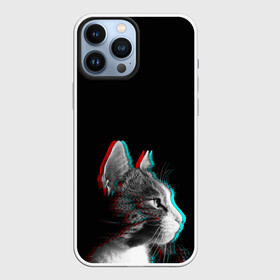 Чехол для iPhone 13 Pro Max с принтом Glitch Cat в Белгороде,  |  | glitch | glitch cat | rgb | глитч | глич | катята | кошак | кошка | ретро кошки