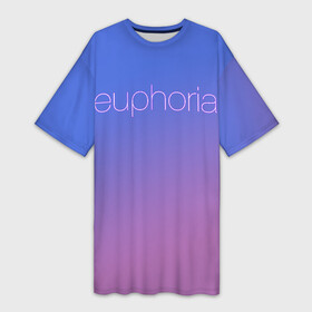 Платье-футболка 3D с принтом Euphoria в Белгороде,  |  | euphoria | hunter schafer | jules vaughn | rue bennett | zendaya | джулиус | джулс вон | зендайа | зендая | ру беннет | хантер шафер | эйфория