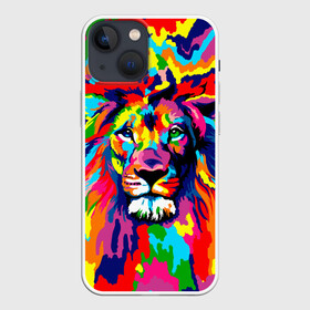 Чехол для iPhone 13 mini с принтом Лев Artistic Art в Белгороде,  |  | king | lion | neon | африка | голова | граффити | грива | дикий | животные | зверь | зодиак | картина | король | краски | красочный | лев | львенок | львиное | львица | неон | неоновые | радуга | радужный | рисунок