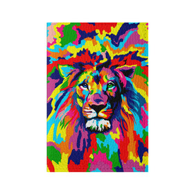 Обложка для паспорта матовая кожа с принтом Лев Artistic Art в Белгороде, натуральная матовая кожа | размер 19,3 х 13,7 см; прозрачные пластиковые крепления | Тематика изображения на принте: king | lion | neon | африка | голова | граффити | грива | дикий | животные | зверь | зодиак | картина | король | краски | красочный | лев | львенок | львиное | львица | неон | неоновые | радуга | радужный | рисунок