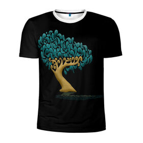 Мужская футболка 3D спортивная с принтом Дерево Любви в Белгороде, 100% полиэстер с улучшенными характеристиками | приталенный силуэт, круглая горловина, широкие плечи, сужается к линии бедра | дерево | красивые | любовь | парные | сердце