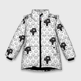 Зимняя куртка для девочек 3D с принтом МИШКИ в Белгороде, ткань верха — 100% полиэстер; подклад — 100% полиэстер, утеплитель — 100% полиэстер. | длина ниже бедра, удлиненная спинка, воротник стойка и отстегивающийся капюшон. Есть боковые карманы с листочкой на кнопках, утяжки по низу изделия и внутренний карман на молнии. 

Предусмотрены светоотражающий принт на спинке, радужный светоотражающий элемент на пуллере молнии и на резинке для утяжки. | девушкам | детская | детям | женская | животные | медведи | медведь | медвежата | медвежатки | милота | милый | мишка | мишки | паттерн