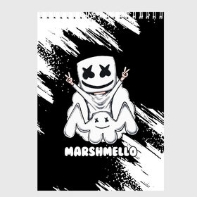 Скетчбук с принтом MARSHMELLO в Белгороде, 100% бумага
 | 48 листов, плотность листов — 100 г/м2, плотность картонной обложки — 250 г/м2. Листы скреплены сверху удобной пружинной спиралью | dj | marshmello | marshmellow | usa | америка | клуб | клубная музыка | мармело | маршмелло | маршмеллоу | музыка | музыкант