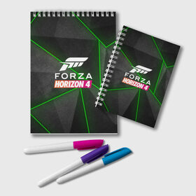 Блокнот с принтом Forza Horizon 4 Hi-tech в Белгороде, 100% бумага | 48 листов, плотность листов — 60 г/м2, плотность картонной обложки — 250 г/м2. Листы скреплены удобной пружинной спиралью. Цвет линий — светло-серый
 | 4 | forza | gamer | games | horizon | racing | ultimate | гонки | форза