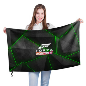 Флаг 3D с принтом Forza Horizon 4 Hi-tech в Белгороде, 100% полиэстер | плотность ткани — 95 г/м2, размер — 67 х 109 см. Принт наносится с одной стороны | 4 | forza | gamer | games | horizon | racing | ultimate | гонки | форза