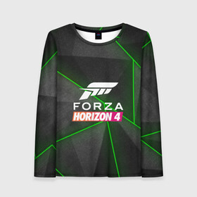 Женский лонгслив 3D с принтом Forza Horizon 4 Hi-tech в Белгороде, 100% полиэстер | длинные рукава, круглый вырез горловины, полуприлегающий силуэт | 4 | forza | gamer | games | horizon | racing | ultimate | гонки | форза