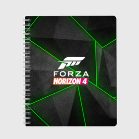 Тетрадь с принтом Forza Horizon 4 Hi-tech в Белгороде, 100% бумага | 48 листов, плотность листов — 60 г/м2, плотность картонной обложки — 250 г/м2. Листы скреплены сбоку удобной пружинной спиралью. Уголки страниц и обложки скругленные. Цвет линий — светло-серый
 | 4 | forza | gamer | games | horizon | racing | ultimate | гонки | форза