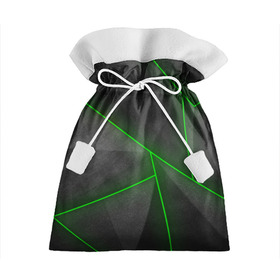 Подарочный 3D мешок с принтом Неоновые линии в Белгороде, 100% полиэстер | Размер: 29*39 см | block | gameer | lines | neon | trand | камни | линии | неоновые