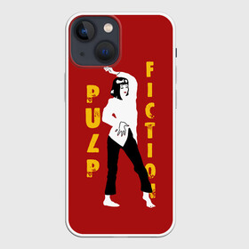 Чехол для iPhone 13 mini с принтом Pulp Fiction в Белгороде,  |  | актеры | бандиты | боевик | бульварное | винсент | герои | девяностые | джулс | знаменитости | кинофильм | комедия | криминал | криминальное | лихие | логотип | миа | персонажи | преступники | ретро