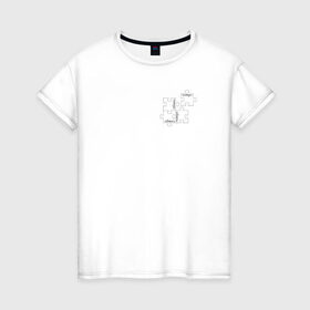 Женская футболка хлопок с принтом Соберись в Белгороде, 100% хлопок | прямой крой, круглый вырез горловины, длина до линии бедер, слегка спущенное плечо | mood | игра | настроение | пазл | подростки