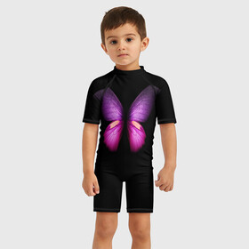 Детский купальный костюм 3D с принтом Butterfly в Белгороде, Полиэстер 85%, Спандекс 15% | застежка на молнии на спине | butterfly | арт | бабочка | крылья | насекомые | фауна