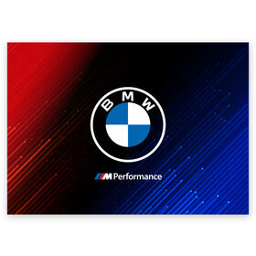 Поздравительная открытка с принтом BMW / БМВ в Белгороде, 100% бумага | плотность бумаги 280 г/м2, матовая, на обратной стороне линовка и место для марки
 | 2020 | auto | b m w | bmv | bmw | car | logo | moto | performance | power | series | sport | авто | б м в | бмв | игра | игры | иьц | лого | логотип | марка | машина | мото | мотоцикл | павер | перфоманс | серии | серия | символ | спорт
