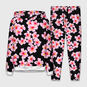 Женский костюм 3D (с толстовкой) с принтом Цветы желаний в Белгороде,  |  | flowers | pattern | pink | бутоны | ветки | вишня | восток | восточные | гибискусы | девушкам | лепестки | летние | паттерн | природа | растения | розовыецветы | ромашки | сакура | тропики | узоры | цветочки