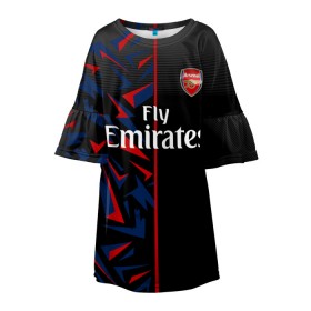 Детское платье 3D с принтом ARSENAL UNIFORM 2020 в Белгороде, 100% полиэстер | прямой силуэт, чуть расширенный к низу. Круглая горловина, на рукавах — воланы | arsenal | arsenal uniform | aubameyang | champions league | england | fc | football club | sport | англия | арсенал | лига чемпионов | лондон | обамеянг | премьер лига | спортивные | униформа | фирменые цвета | фк | футбольный клуб