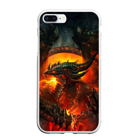 Чехол для iPhone 7Plus/8 Plus матовый с принтом Огненный Дракон в Белгороде, Силикон | Область печати: задняя сторона чехла, без боковых панелей | drag | dragon | арт | динамическое | динозавр | дракон | красивое | фантастика