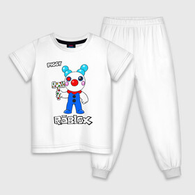 Детская пижама хлопок с принтом Свинка Пигги из Roblox в Белгороде, 100% хлопок |  брюки и футболка прямого кроя, без карманов, на брюках мягкая резинка на поясе и по низу штанин
 | Тематика изображения на принте: pig | piggi | roblox | svinka | игра | пигги